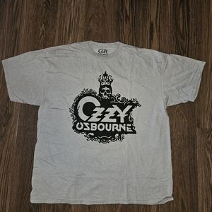 Ozzy Osbourne Gray Men's Graphic Tee  L Large Metal Classic Rock Retro Vintage